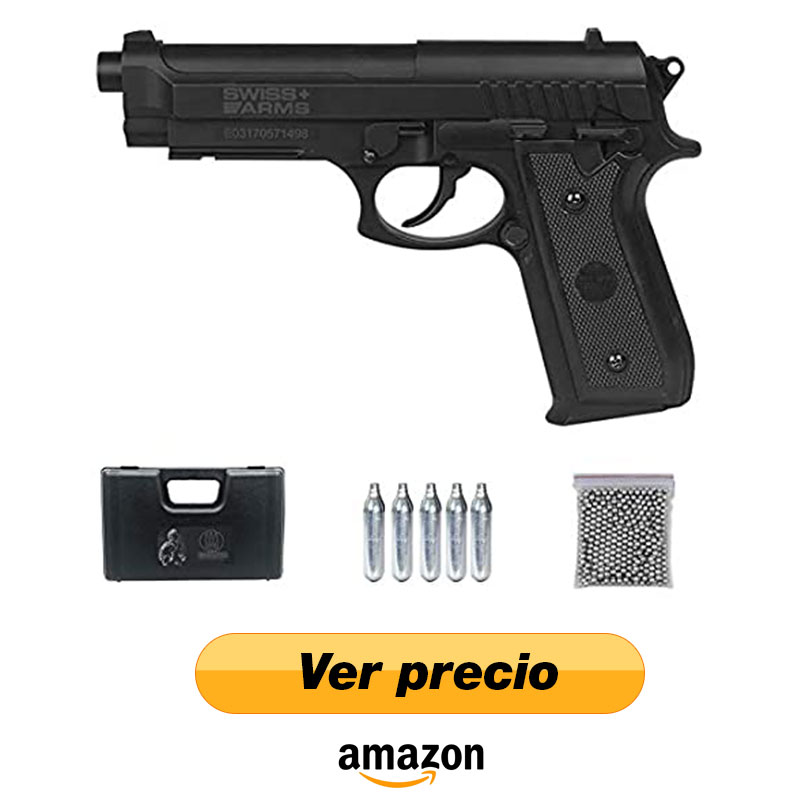 Pistola Ecommur SA P92 BAX CO2 Negra